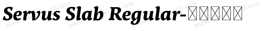 Servus Slab Regular字体转换